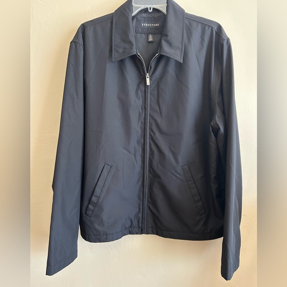 Structure Men's Black Windbreaker - Picture 1 of 7